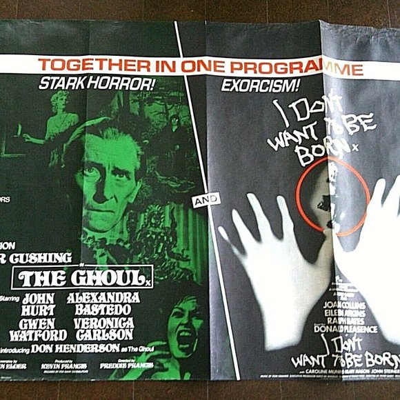 Vintage British Film Poster The Ghoul & I Don't Want To Be Born Movie Horror Pic - Picture 9 of 16